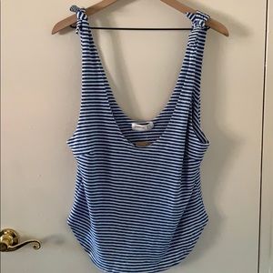 Stanton blue & white stripe tank top